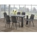 T-1449 Clear Glass 59 " With Grey Wooden Legs Dining Table (Online only)