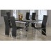 IF-1505 Adjustable Black Tempered Glass Top Dining Table (Online only)