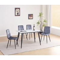 T-1630 Sintered Stone Top in Snowy White Marble Finish Dining Table (Online Only )