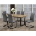 IF-1810 Faux Live Edge Wood Table With Black Metal U Shape Legs. (Online only)