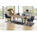 T-1810 Faux Live Edge Wood Table With Black Metal U Shape Legs. (Online only)