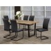 IF-1810 Faux Live Edge Wood Table With Black Metal U Shape Legs. (Online only)