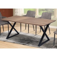 T-1812  Wood Table With Black Metal Legs (Online only)