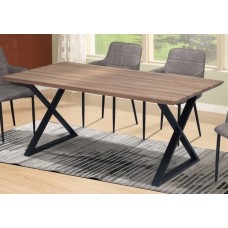 T-1812  Wood Table With Black Metal Legs (Online only)