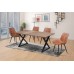 IF-1812  Wood Table With Black Metal Legs (Online only)