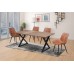 T-1812  Wood Table With Black Metal Legs (Online only)
