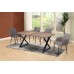 T-1812  Wood Table With Black Metal Legs (Online only)