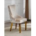 C-1285 Creme Velvet Dining Chair. SET OF 2 CHAIRS.(Online Only)
