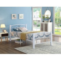 IF-111 White Metal Single size bed (Online only)