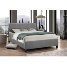 IF-137  Light Grey Fabric Single, Double, Queen size bed. (Online only)