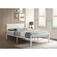 IF-142-W Single, Double, Queen Black Metal Bed With A Padded Headboard (Online only)