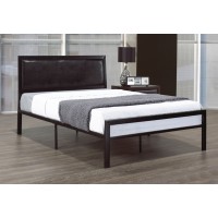 IF-148 Black Metal Bed With A Padded Headboard Single Size (Online only)