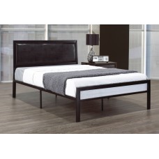 IF-148 Black Metal Bed With A Padded Headboard Single Size (Online only)
