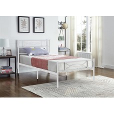 IF-154 -W White Metal Single, Double size bed (Online only)