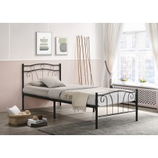 IF-155-B- Black Metal Single, Double size bed (Online only)