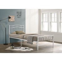 IF-155-W White Metal Single, Double Size bed (Online only)