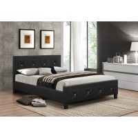 IF-177 Black PU Single, Double, Queen size Bed.(Online only)