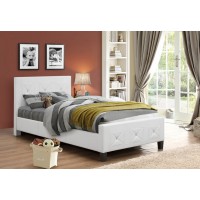 IF-178 White PU Single, Double, Queen size bed.(Online only)