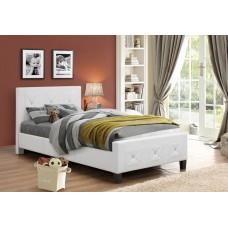 IF-178 White PU Single, Double, Queen size bed.(Online only)