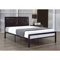 IF-185-B Black Metal Frame with Padded Headboard Single, Double, Queen size bed. (Online only)