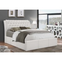 IF-187 White PU King size bed (Online only)