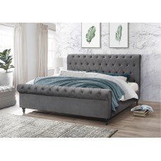 IF-197 Grey Velvet with Tufting Queen, King size bed (Online only)