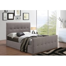 IF-198 Light Grey Fabric Queen Size bed (Online only)