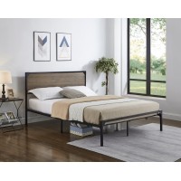 IF-5220 Wood Panel Bed with Steel Frame Single, Double, Queen size. (Online only)