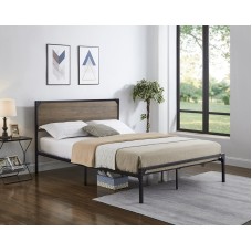 IF-5220 Wood Panel Bed with Steel Frame Single, Double, Queen size. (Online only)