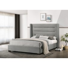 IF-5241  Grey Fabric Queen, King Size bed (Online only)