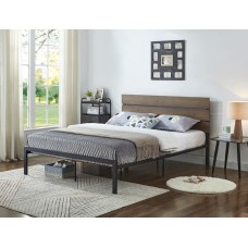 IF-5245 Wood Panel Bed with Steel Frame Single, Double, Queen Size. (Online only)