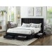 IF-5313 Black Velvet Queen King Bed with storage drawers. (Online only)