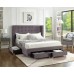 IF-5320 Grey Velvet Queen, King size bed with Storage Drawers (Online only)