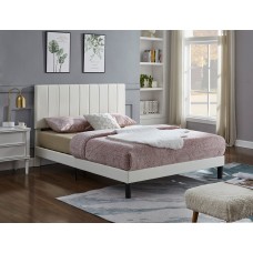 IF-5362 Adjustable Headboard White PU Double, Queen size bed. (Online only)
