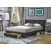 IF-5370 Black PU Double, Queen size Bed with Storage Drawer . (Online only)