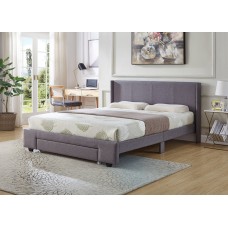 IF-5373  Grey Fabric Wing Double, Queen Bed with Storage Drawer (Online only)