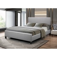 IF-5460  Grey PU Single, Double , Queen Bed with Contrast Stitching. (Online only)