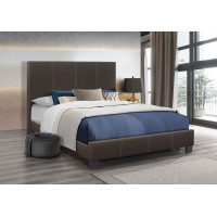 IF-5472 Brown PU Double, Queen Bed (Online only)