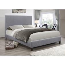 IF-5474  Grey Fabric Double, Queen Bed. (Online only)