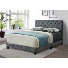 IF-5650 Grey Velvet Double, Queen, King Size Bed (Online Only)