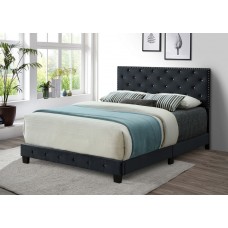 IF-5651 Black Velvet Double, Queen, King Size Bed (Online Only)