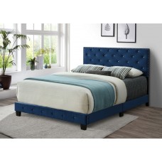IF-5652 Blue Velvet Double, Queen, King Size Bed (Online Only)