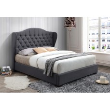 IF-5730 Grey Fabric Queen  size bed. (Online only)