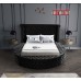 IF-5773 Queen, King size bed Black Velvet Fabric with 3 Storage Benches (Online only)