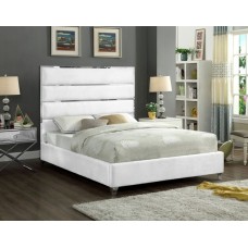 IF-5882 Creme Velvet Queen, King size Bed (Online only)