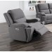 IF-8030  3pc Power Recliner  Sofa-Loveseat-Chair Set .Soft Grey Fabric. (Online only)