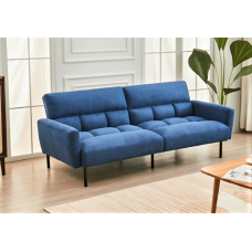 IF-8040 Soft Blue Fabric Sofa bed.