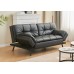 IF-8050 Black PU Sofa Bed Convertible Couch for Small Spaces (Online Only)