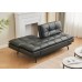 IF-8050 Black PU Sofa Bed Convertible Couch for Small Spaces (Online Only)
