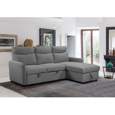 IF-9027  Grey Fabric Sofa bed Reversible Sectional